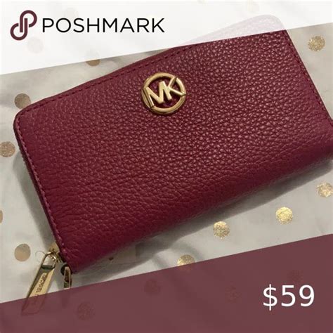 michael kors dark berry wallet 